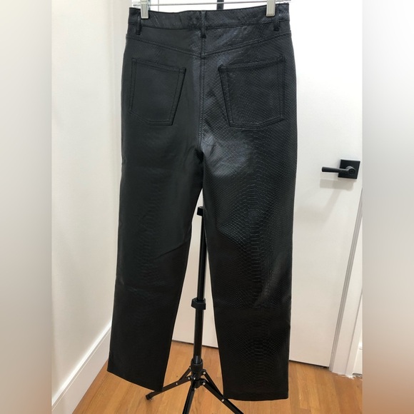 609. Wilfred Vegan Leather Pants in Black Python Embossed Size 6 - Picture 5 of 11